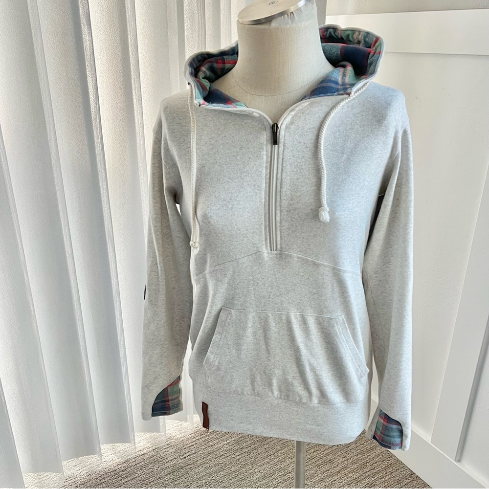 Ampersand Ave. Plaid Detail Hoodies Size Small